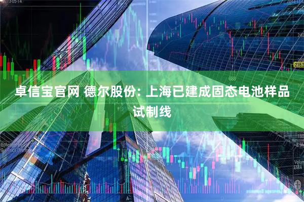 卓信宝官网 德尔股份: 上海已建成固态电池样品试制线